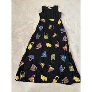 David Dart Dress Women's Petite Hand Bag Dress Eclectic Art Teacher